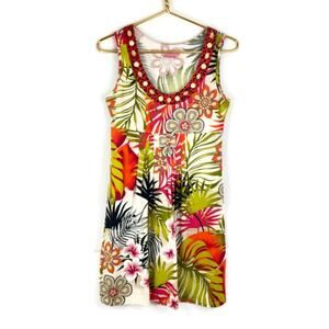 Joyous & Free Tropical‎ Floral Print Sleeveless Mini Dress Women's Size S